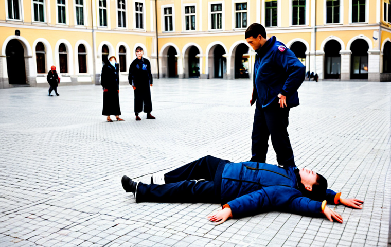 **

"A well-organized emergency response drill for a study abroad program, students and program leaders practicing evacuation procedures in a European city square, fully clothed, appropriate attire, safe for work, perfect anatomy, correct proportions, natural pose, professional photography, bright daylight, family-friendly, focus on preparedness and safety."

**