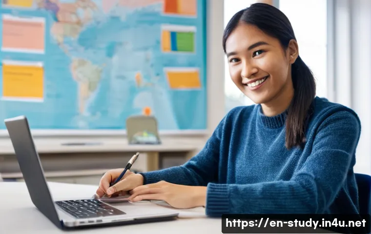 해외연수코디네이터 구인구직 정보 - **Prompt 1: The Guiding Mentor**
    A friendly and approachable overseas study coordinator, a woman...
